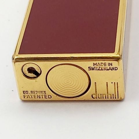 Bật Lửa Dunhill Bọc Vàng Phủ Men Đỏ DH138