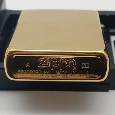 Bật Lửa Zippo Đồng Khối Mạ Vàng Đời VIII La Mã Năm 1992 ZL736