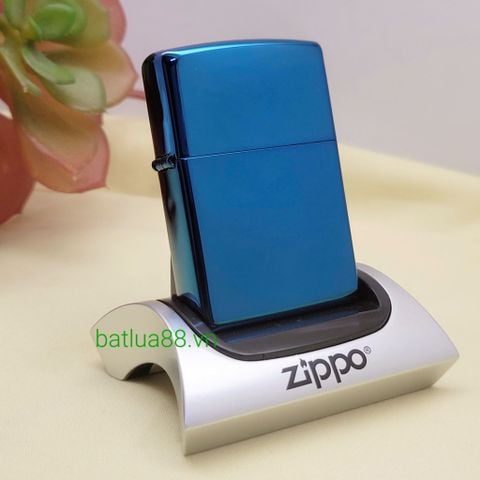 BẬT LỬA ZIPPO SAPHIA XANH LAM BÓNG Z120
