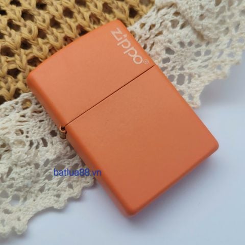 BẬT LỬA ZIPPO SƠN TĨNH ĐIỆN MẦU CAM LOGO ZIPPO Z139