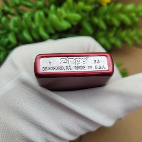 BẬT LỬA ZIPPO VÂN ĐÁ ĐỎ BÓNG Z122
