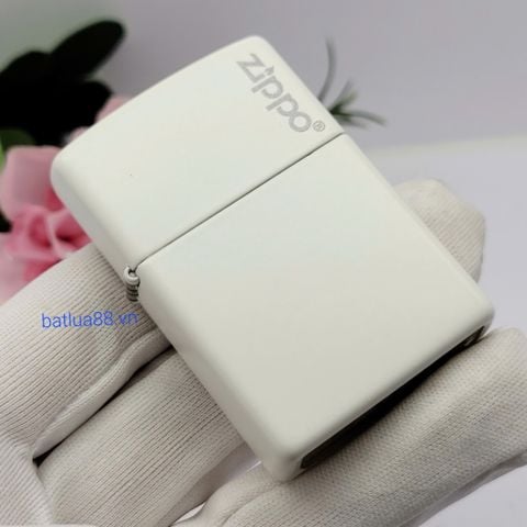 Zippo sơn trắng in logo Z248