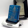 Bật Lửa Zippo Xanh Saphia Chủ Đề Thuận Buồm Xuôi Gió ZKC55
