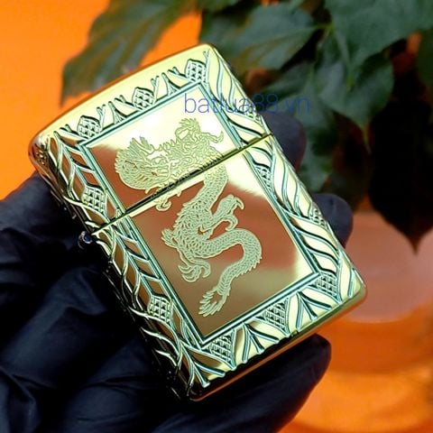 Zippo Armor Hình Rồng Xanh Ngọc Elegant Z239