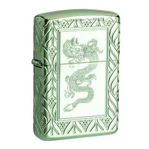 Zippo Armor Hình Rồng Xanh Ngọc Elegant Z239