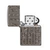 Bật Lửa Zippo Armor Nền Black Ice Chủ Đề Reverse Carve Zippo Design Z341