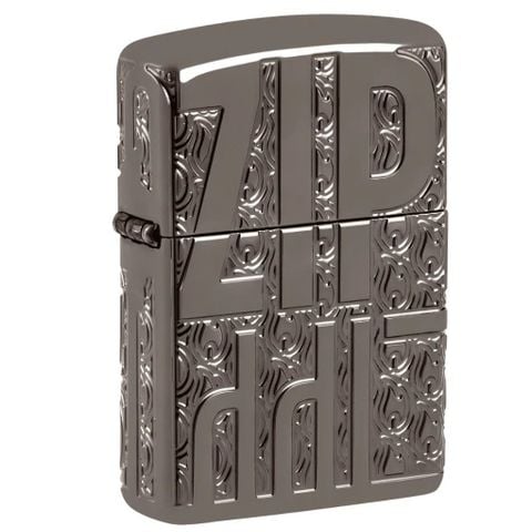 Bật Lửa Zippo Armor Nền Black Ice Chủ Đề Reverse Carve Zippo Design Z341