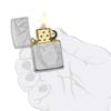 Bật Lửa Zippo Sterling Silver Bạc Đúc Nguyên Khối Armor Vỏ Dầy Chủ Đề Tree of Life Design Hoa Văn ZB89