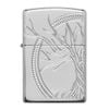 Bật Lửa Zippo Sterling Silver Bạc Đúc Nguyên Khối Armor Vỏ Dầy Chủ Đề Tree of Life Design Hoa Văn ZB89
