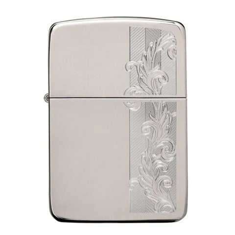 Bật Lửa Zippo Sterling Silver Bạc Đúc Nguyên Khối Replica 1941 Herringbone Filigree Design Hoa Văn ZB90