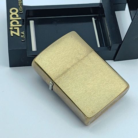 Bật Lửa Zippo Đồng Khối Trơn Phay Xước Đời V La Mã Năm 1989 ZL739