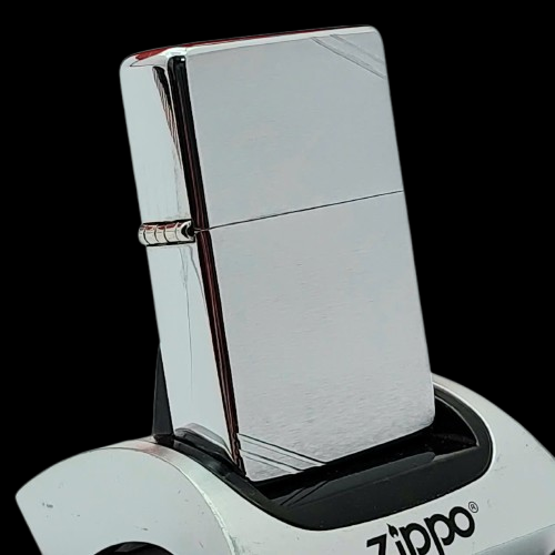 Bật Lửa Zippo Đồng Khối Mạ Chrome Phay Xước Bản Vintage Chặt Góc Đầu Bằng Đời XIII La Mã Năm 1997 ZL740