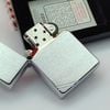 Bật Lửa Zippo Đồng Khối Mạ Chrome Phay Xước Bản Vintage Chặt Góc Đầu Bằng Đời XIII La Mã Năm 1997 ZL740