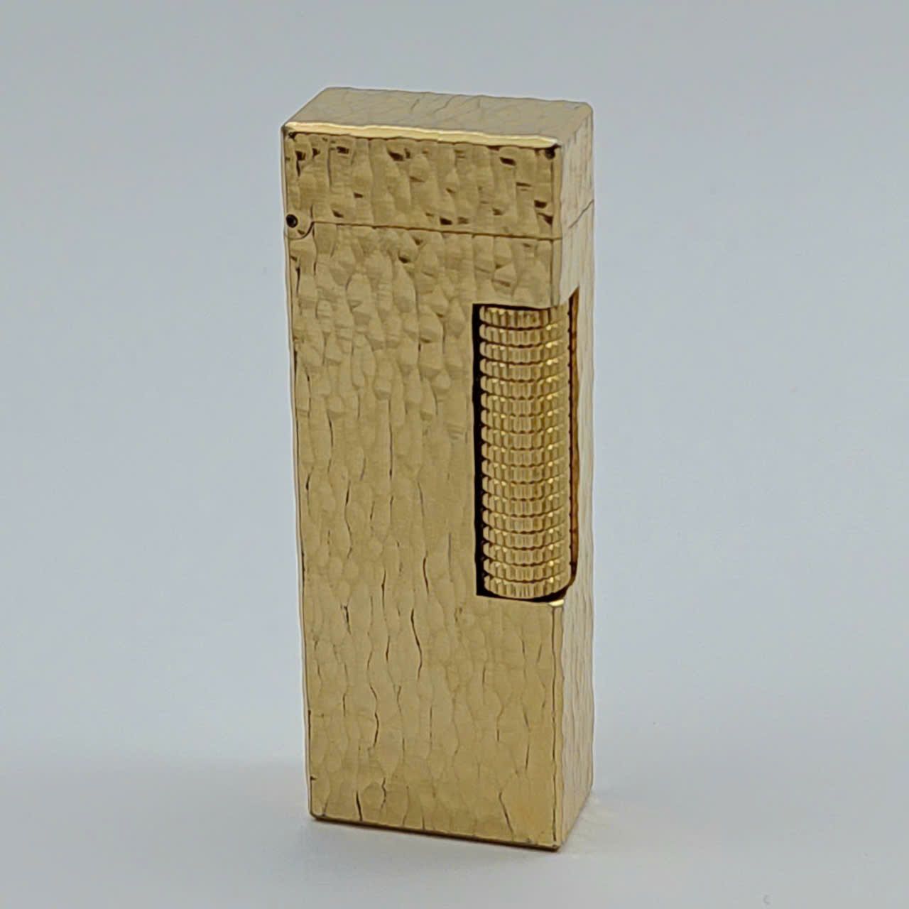 Bật Lửa Dunhill Bọc Vàng Vân Gõ Búa DH139