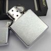 Bật Lửa Zippo Đồng Khối Mạ Chrome Trắng Trơn Phay Xước Đời XII La Mã Năm 1996 C55