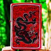 Bật Lửa Zippo Sơn Đỏ Bộ Sưu Tập 12 Con Giáp Họa Tiết In Tranh Đông Hồ Z346