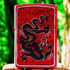 Bật Lửa Zippo Sơn Đỏ Bộ Sưu Tập 12 Con Giáp Họa Tiết In Tranh Đông Hồ Z345