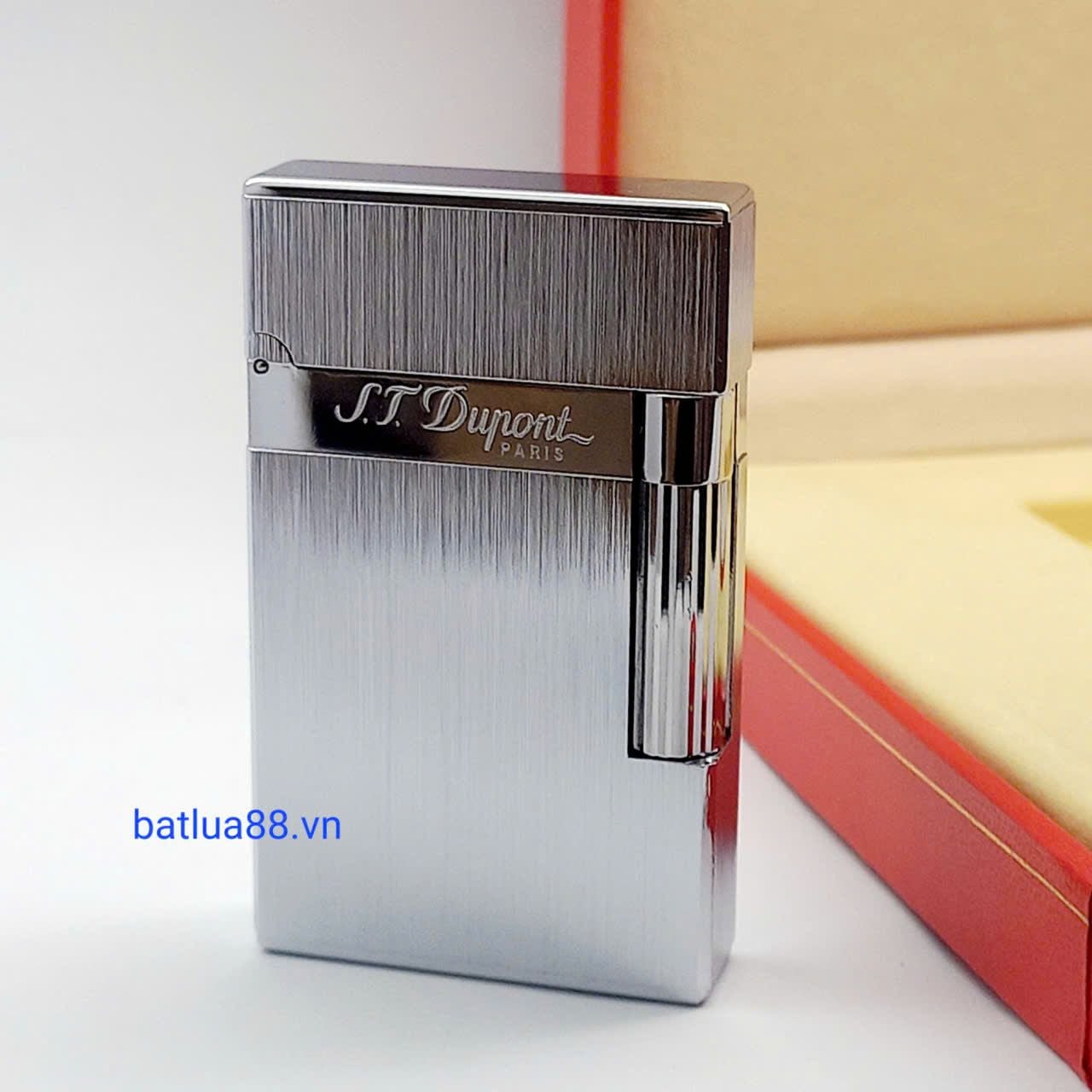 Bật lửa trắng xước cao cấp D24T - Trắng