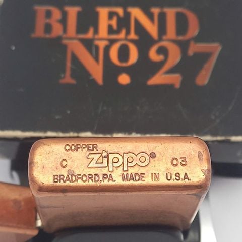 Bật Lửa Zippo Solid Copper Đồng Đỏ Bản Marlboro Dòng Hiếm Gặp, Giá Trị Sưu Tầm Cao Năm 2003 ZQH158