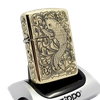 Bật Lửa Zippo Armor Đồng Nguyên Khối Khắc Chủ Đề Cá Chép Hoa Văn ZKB125