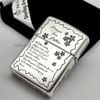 BẬT LỬA ZIPPO ARMOR VỎ DẦY BẠC ĐÚC NGUYÊN KHỐI STERLING CHỦ ĐỀ CHA CON - ZB20