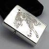 Bật Lửa Zippo Bạc Đúc Nguyên Khối Chủ Đề Mãnh Hổ Xuất Nhật Đính Kim Cương Năm 2005 ZBU125