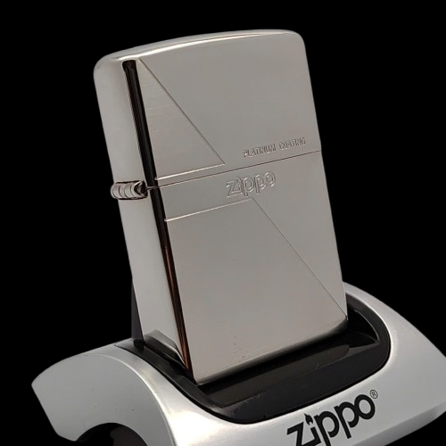 Bật Lửa Zippo Đồng Nguyên Khối Phủ Platium Coating Bạch Kim Hiếm Gặp Năm 2007 ZL753