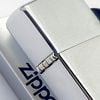 Bật Lửa Zippo Đồng Khối Mạ Chrome Trắng Trơn Phay Xước Đời III La Mã Năm 1987 ZL807
