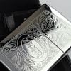Bật Lửa Zippo Đồng Khối Mạ Chrome Venetian Logo Zippo, Bản Xuất Châu Âu Cực Hiếm Gặp Đời XV La Mã Năm 1999 ZL781