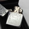 Bật Lửa Zippo Đồng Khối Mạ Chrome Venetian Logo Zippo, Bản Xuất Châu Âu Cực Hiếm Gặp Đời XV La Mã Năm 1999 ZL781