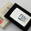 Bật Lửa Zippo Cổ Đồng Khối Mạ Chrome Phay Xước Chủ Đề Ăn Mòn Phủ Sơn Hiếm Gặp Năm 1983 Đời 7 Vạch Huyền ZC482
