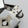 Bật Lửa Zippo Cổ Đồng Khối Mạ Chrome Phay Xước Chủ Đề Ăn Mòn Phủ Sơn Hiếm Gặp Năm 1976 Đời 6 Vạch Sắc ZC480