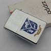 Bật Lửa Zippo Cổ Đồng Khối Mạ Chrome Phay Xước Chủ Đề Tàu Chiến Ăn Mòn Phủ Sơn Hiếm Gặp Năm 1978 Đời 4 Vạch Sắc ZC478