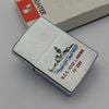 Bật Lửa Zippo Cổ Đồng Khối Mạ Chrome Phay Xước Chủ Đề Tàu Chiến Ăn Mòn Phủ Sơn Hiếm Gặp Năm 1978 Đời 4 Vạch Sắc ZC478