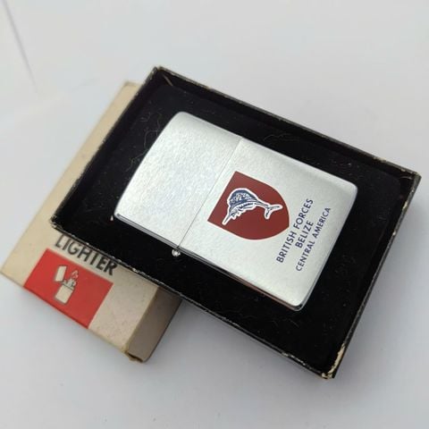 Bật Lửa Zippo Cổ Đồng Khối Mạ Chrome Phay Xước Chủ Đề Ăn Mòn Phủ Sơn Hiếm Gặp Năm 1982 Đời 8 Vạch Huyền ZC485