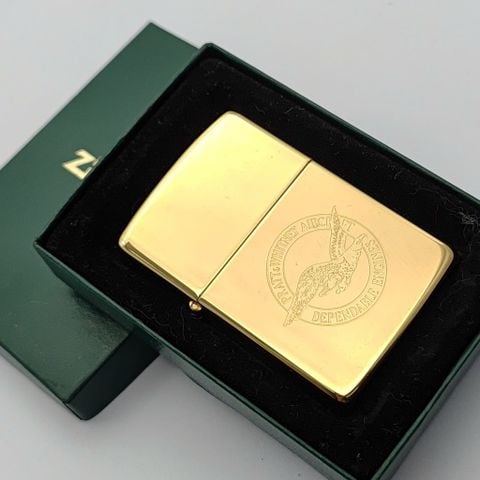 Bật Lửa Zippo Mạ Vàng 18K Gold Plated Chủ Đề Rất Hiếm Gặp, Đời III La Mã Sản Xuất Năm 1987 ZL777