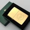 Bật Lửa Zippo Mạ Vàng 18K Gold Plated Chủ Đề Rất Hiếm Gặp, Đời III La Mã Sản Xuất Năm 1987 ZL777