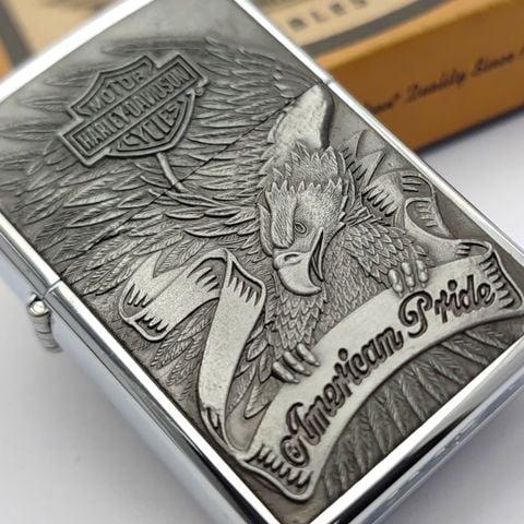 Bật Lửa Zippo Eblem Herlay Davision Chủ Đề Hiếm Gặp, Đời XIII La Mã Sản Xuất Năm 1997 ZL778