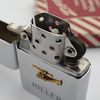 Bật Lửa Zippo Cổ Đồng Khối Mạ Chrome Phay Xước Chủ Đề HILLER , Eblem Vàng 10k Trực Thăng Cực Hiếm Gặp Năm 1956 Giá Trị Sưu Tầm Cao ZC486