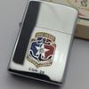 Bật Lửa Zippo Cổ Đồng Khối Mạ Chrome Bóng Chủ Đề Ăn Mòn Phủ Sơn Hiếm Gặp Năm 1975 Đời 7 Vạch Sắc ZC483