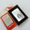 Bật Lửa Zippo Cổ Đồng Khối Mạ Chrome Bóng Chủ Đề Ăn Mòn Phủ Sơn Hiếm Gặp Năm 1975 Đời 7 Vạch Sắc ZC483