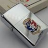 Bật Lửa Zippo Cổ Đồng Khối Mạ Chrome Bóng Chủ Đề Ăn Mòn Phủ Sơn Hiếm Gặp Năm 1975 Đời 7 Vạch Sắc ZC483