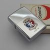 Bật Lửa Zippo Cổ Đồng Khối Mạ Chrome Bóng Chủ Đề Ăn Mòn Phủ Sơn Hiếm Gặp Năm 1975 Đời 7 Vạch Sắc ZC483