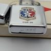 Bật Lửa Zippo Cổ Đồng Khối Mạ Chrome Bóng Chủ Đề Ăn Mòn Phủ Sơn Hiếm Gặp Năm 1975 Đời 7 Vạch Sắc ZC483
