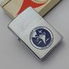 Bật Lửa Zippo Cổ Đồng Khối Mạ Chrome Phay Xước Chủ Đề Ăn Mòn Phủ Sơn Hiếm Gặp Năm 1974 Đời 8 Vạch Sắc ZC481