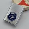 Bật Lửa Zippo Cổ Đồng Khối Mạ Chrome Phay Xước Chủ Đề Ăn Mòn Phủ Sơn Hiếm Gặp Năm 1974 Đời 8 Vạch Sắc ZC481