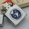 Bật Lửa Zippo Cổ Đồng Khối Mạ Chrome Phay Xước Chủ Đề Ăn Mòn Phủ Sơn Hiếm Gặp Năm 1974 Đời 8 Vạch Sắc ZC481