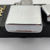 Bật Lửa Zippo Đồng Khối Mạ Chrome Phay Xước Khắc Ăn Mòn Chủ Đề Tàu Chiến Hiếm Gặp, Đời IV Sản Xuất Năm 1988 ZL764