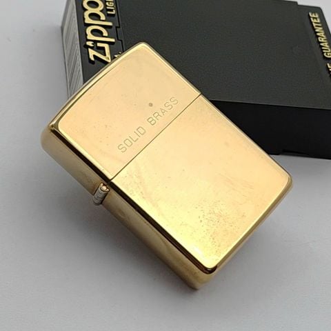 Bật Lửa Zippo Đồng Khối Trơn Bóng, Bản Chu Niên 1932 - 1991 Sản Xuất Năm 1991 ZL766