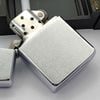 Bật Lửa Zippo Cổ Đồng Khối Mạ Chrome Phay Xước Trơn Năm 1985 Đời 5 Vạch Huyền ZC475